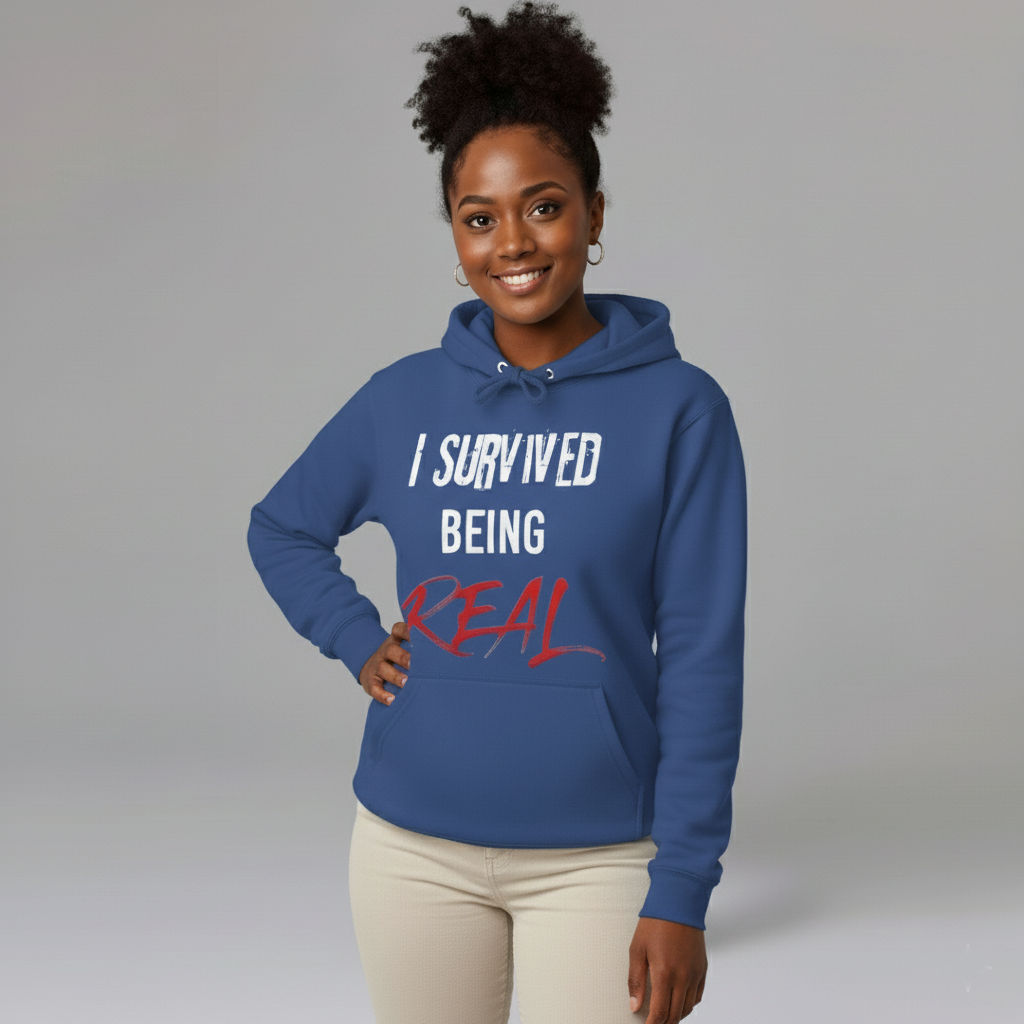 I Survived Being Real Hoodie - Royal