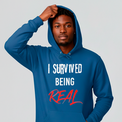 I Survived Being Real Hoodie - Royal