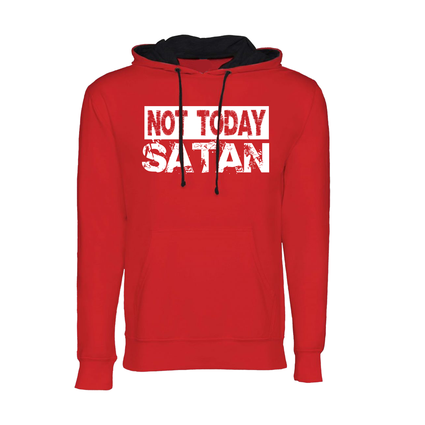 Not Today Satan Hoodie Red