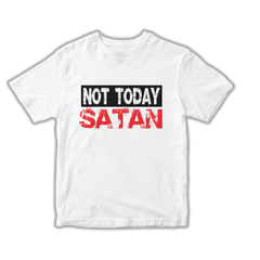 Not Today Satan Tee (White)
